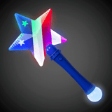 LED Light Up Flashing Star Prism Wand