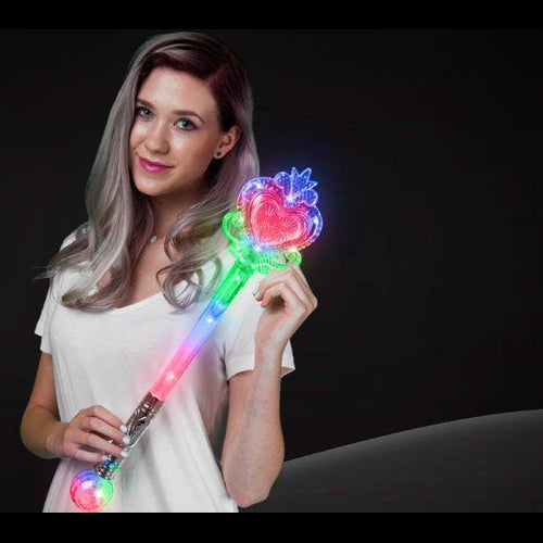 LED Light Up Flashing Cinderella Wand - Glow-Paradise