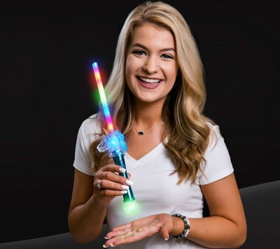 LED Light Up 16 Inch Unicorn Wand - Glow-Paradise