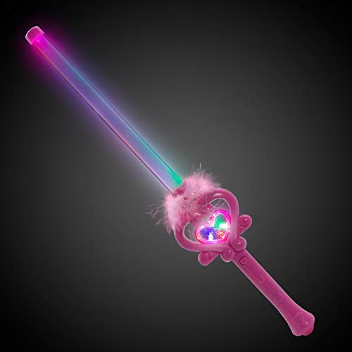 LED Light Up Fairy Heart Wand - Multi Color - Glow-Paradise