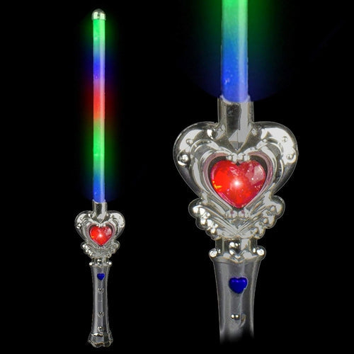 LED Light Up Heart Wand - Glow-Paradise