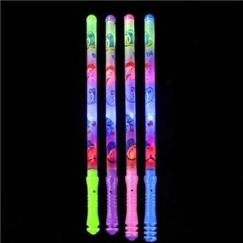 LED Light Up 18.5 Inch Sea Life Wands (12pcs per pack) - Glow-Paradise