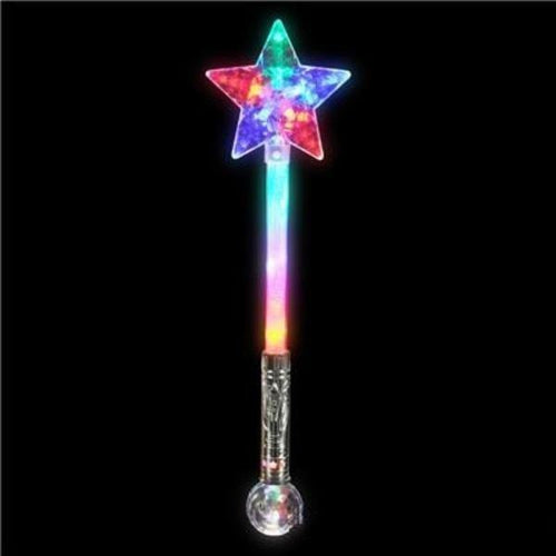 LED Light Up 21 Inch Magical Star Ball Wand - Glow-Paradise