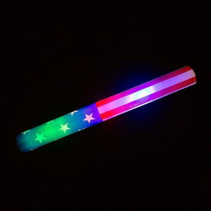 Patriotic Light Up Batons With USA Flag Design - Pack of 4 - Glow-Paradise