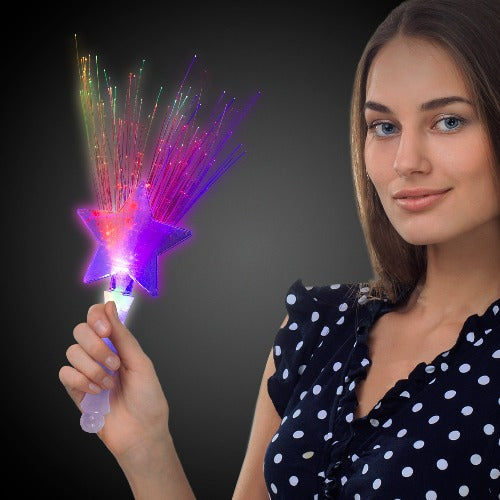 Led Fiber Optic Star Wand - Glow-Paradise