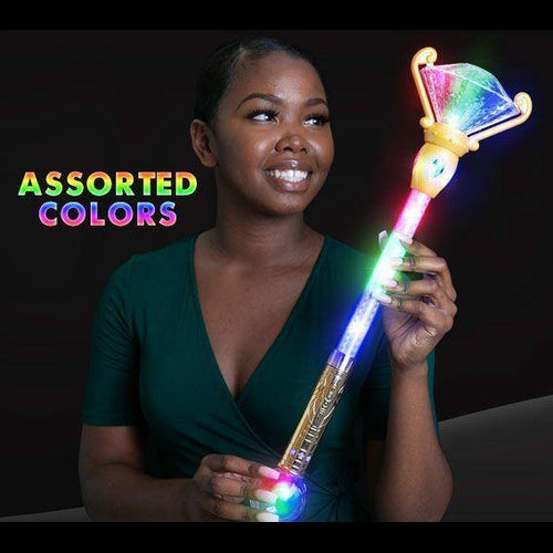 LED Light Up 21 Inch Magical Sceptre Wand - Glow-Paradise