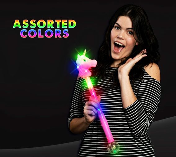 LED Light Up 20 Inch Unicorn Magic Wand - Glow-Paradise