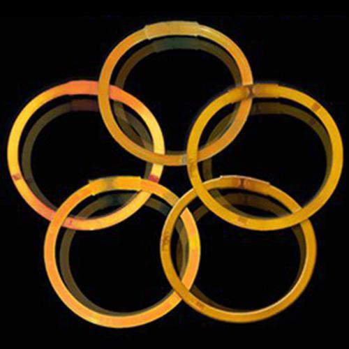 10 Inch Glow Stick Bracelets (Orange Color, 100 Counts Per Pack) - Glow-Paradise