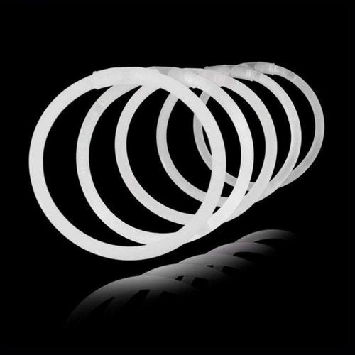 10 Inch Glow Stick Bracelets (White Color, 100 Counts Per Pack) - Glow-Paradise