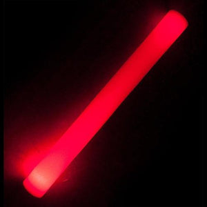 LED Light Up 18 Inch Foam Sticks (Red Color, 12 Per Pack) - Glow-Paradise
