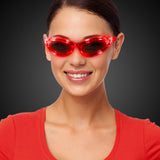 LED Flashing Light Up Sunglasses (Red Color, 1 Per Pack) - Glow-Paradise