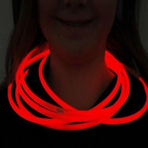 22 Inch Premium Jumbo Glowsticks Necklaces (Red Color, 50 Counts Per Pack) - Glow-Paradise