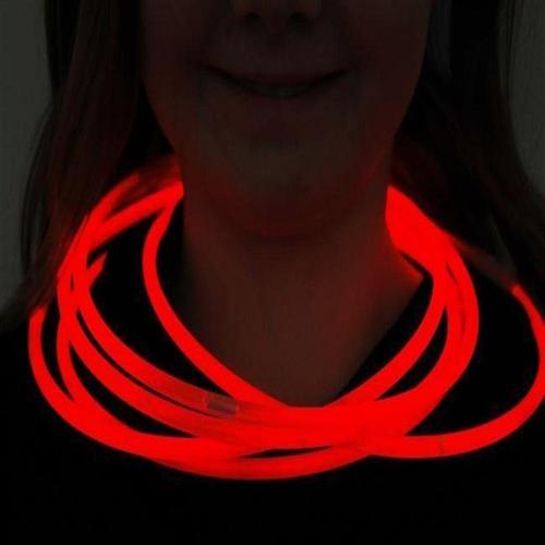 22 Inch Premium Jumbo Glowsticks Necklaces (Red Color, 50 Counts Per Pack) - Glow-Paradise
