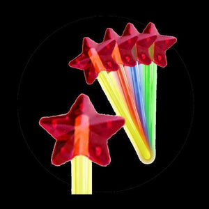 Glow In The Dark Premium Star Wand (Assorted Colors, 12 Wands Per Pack) - Glow-Paradise