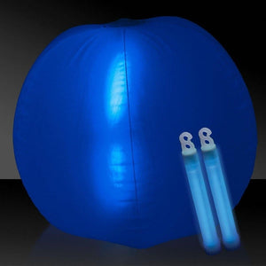 24 Inch Glow in The Dark Beach Ball (Blue Color, 1 Ball Per Pack) - Glow-Paradise