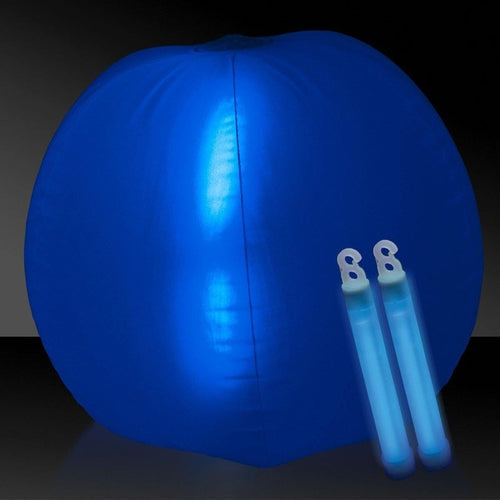 24 Inch Glow in The Dark Beach Ball (Blue Color, 1 Ball Per Pack) - Glow-Paradise