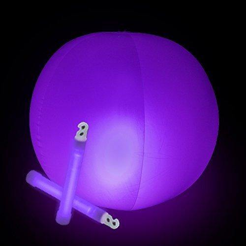 24 Inch Glow in The Dark Beach Ball (Purple Color, 1 Ball Per Pack) - Glow-Paradise