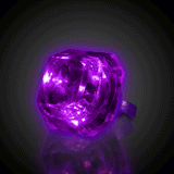 Light-Up Flashing Supersized Diamond Ring (Purple Color, 1 Pair Per Pack) - Glow-Paradise