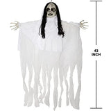 JOYIN 43" Halloween Hanging Ghost Decoration, Halloween Scary Hanging Ghost Girl with Light-up Head for Halloween Outdoor, Yard, Patio Decoration, Halloween Haunted House Decorations - Glow-Paradise