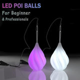 LED Poi Balls Glow Balls Soft Glow Poi Balls for Beginners and Professionals Rainbow Fade and High Strobe Spinning LED Glow Toy Light Up Balls 1x Pair Glow Poi Balls - Glow-Paradise