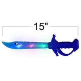 ArtCreativity Light Up Shark Swords for Kids, Halloween Costume Accessories, Halloween Light Up Toys for Kids, Set of 3, 15 Inch Toy Sword with Flashing LED Lights, Great Halloween Toy Sword for Kids - Glow-Paradise