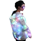 Unisex Light Up LED Hoodie Jacket American Sizes Adult Kids Clothing Apparel Outfit Dance Club Rave Glow - Men S / Women L - Glow-Paradise