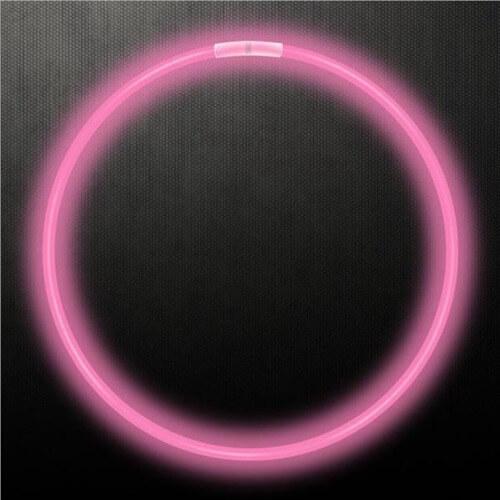 22 Inch Glow Stick Necklaces (Pink Color, 50 Counts Per Pack) - Glow-Paradise