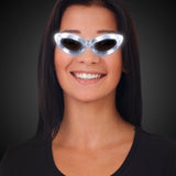 LED Flashing Light Up Sunglasses (White Color, 1 Per Pack) - Glow-Paradise