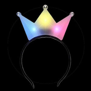 LED Light Up Crown Headband - Multicolor (1 Quantity Per Pack) - Glow-Paradise