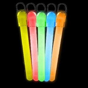6 Inch Slim Glow Sticks With Lanyards (Assorted Color, 12 Count Per Pack) - Glow-Paradise