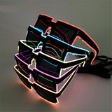 LED Light Up Pixel Meme Sunglasses (Orange Color, 1 Per Pack) - Glow-Paradise