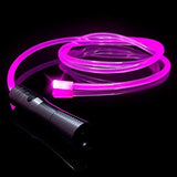 GloFX Cosmic Cable [PROGRAMMABLE LED Fiber Optic Light Cable] 6 Ft 360° Swivel 8 mm Diameter - Bright Light Up Rave Toy | EDM Flow Toy Light Painting - Glow-Paradise