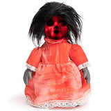 HOHO Halloween Decorations Scary Creepy Doll Baby Ghost Voice-Activated Induction with Horrible Sound Walking Doll Flashing Red Led 12 inch - Glow-Paradise