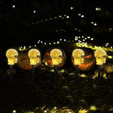 Halloween Decorations Outdoor Lighted Skeleton Skull Halloween, Waterproof & Battery Operated Halloween Garden Yard Pathway for Indoor Outdoor Halloween Décor - Glow-Paradise