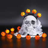 Halloween Accessories, 8Pcs Pumpkin Halloween Party Supplies, 3D Halloween Headband Earrings Necklace, Glow in The Dark Halloween Party Favors for Kids, Flashing Accessories for Trick or Treat - Glow-Paradise