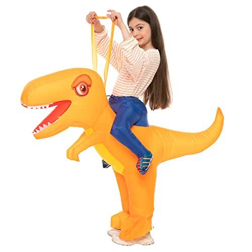 Inflatable Children Dinosaur Costume for Kids Funny Blow up Halloween Boys Girls T-rex Dino Costumes for School Halloween - Glow-Paradise