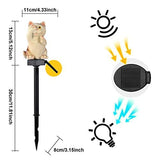 Garden Solar Light Outdoor Decor, Resin Cat Solar LED Light for Outdoor, Animal Waterproof Light for Flower Fence Lawn Passage Walkway Courtyard Party Decoration, Cat - Glow-Paradise