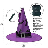 JOYIN 12 Pcs Halloween Decorations Witch Hat Lights String Lights, Lighted Witches Hats Lights Outdoor, Glowing Witch Hats in 8 Flashing Modes, Light Up Witch Hat Decor for Outdoor Indoor Yard Tree - Glow-Paradise