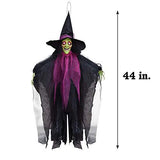 FUN LITTLE TOYS 44.4 Inches Halloween Hanging Animated Witch Eyes Bright, Outdoor Halloween Party Decoration, Halloween Hanging Decorations, Outdoor/Indoor, Lawn Decor - Glow-Paradise
