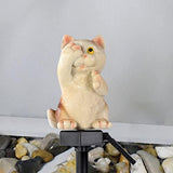 Garden Solar Light Outdoor Decor, Resin Cat Solar LED Light for Outdoor, Animal Waterproof Light for Flower Fence Lawn Passage Walkway Courtyard Party Decoration, Cat - Glow-Paradise