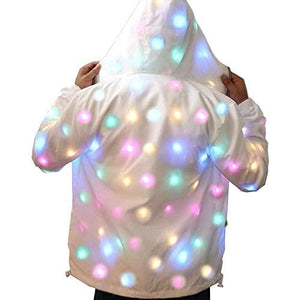 Unisex Light Up LED Hoodie Jacket American Sizes Adult Kids Clothing Apparel Outfit Dance Club Rave Glow - Men S / Women L - Glow-Paradise