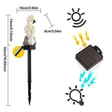 Garden Solar Light Outdoor Decor, Resin Parrot Solar LED Light for Outdoor, Animal Waterproof Light for Flower Fence Lawn Passage Walkway Courtyard Party Decoration, Yellow Parrot - Glow-Paradise