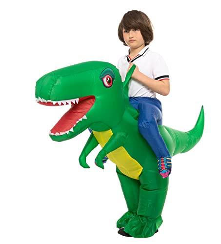 Inflatable Children Dinosaur Costume for Kids Funny Blow up Halloween Boys Girls T-rex Dino Costumes for School Halloween - Glow-Paradise
