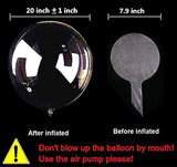 LED Light Up Bobo Baloons 10 Packs Warm White, 20 Inches Clear Helium Transparent Balloons 15 pcs, Glow in The Dark Ballons for Christmas Wedding Birthday Valentines Day Halloween Party Decoration - Glow-Paradise