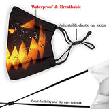 2Pack Halloween Scary Pumpkin Face Masks Men Women, Washable & Reusable Fabric Halloween Mask for Adults with 4Pcs Filters - Glow-Paradise