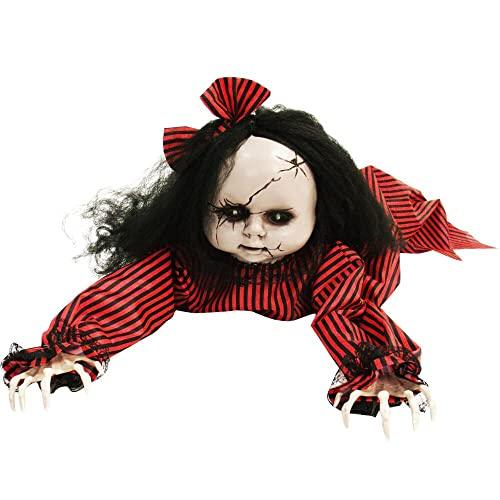 Haunted Hill Farm 44 in. Animatronic Doll, Indoor/Outdoor Halloween Decoration, Color 4 - Glow-Paradise