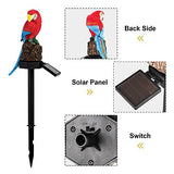 Garden Solar Light Outdoor Decor, Resin Parrot Solar LED Light for Outdoor, Animal Waterproof Light for Flower Fence Lawn Passage Walkway Courtyard Party Decoration, Red Parrot - Glow-Paradise