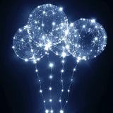 10 PACKS LED Bobo Balloons,Transparent LED Light Up Balloons,Helium Style Glow Bubble Balloons with String Lights for Party Birthday Wedding Festival Decorations (White) - Glow-Paradise