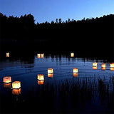 Diagtree 20 PCS Biodegradable 5.9-Inch Floating Water Candle Chinese Paper Lanterns for Wishing Praying Blessing Wedding Festival Event Party Patio Memorial Pool Side Decoration (20 Pack) - Glow-Paradise