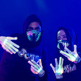 2 Pack Halloween Light-Up Mask, Scary LED Mask for Halloween Costume Dress-up Accessories, Halloween Parties, Festival Cosplay, Photo Shoot, School Events,Horror Theme Parties - Glow-Paradise